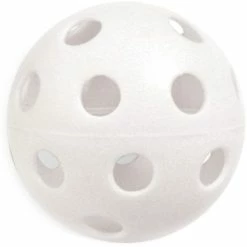 [ 4 ] Perforated Poly Baseballs - White