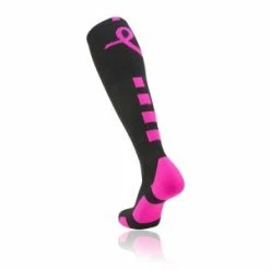 [ 4 ] TWC Baseline Breast Cancer Awareness Socks - Over Calf