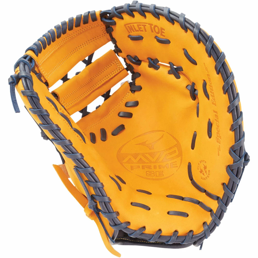 Mizuno MVP Prime SE 6 12.50" 1st Base Mitt GXF50PSE6 - Tan Navy - Image 2