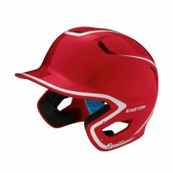 Easton Z5 2.0 High Gloss Two-Tone Batting Helmet - Red Silver