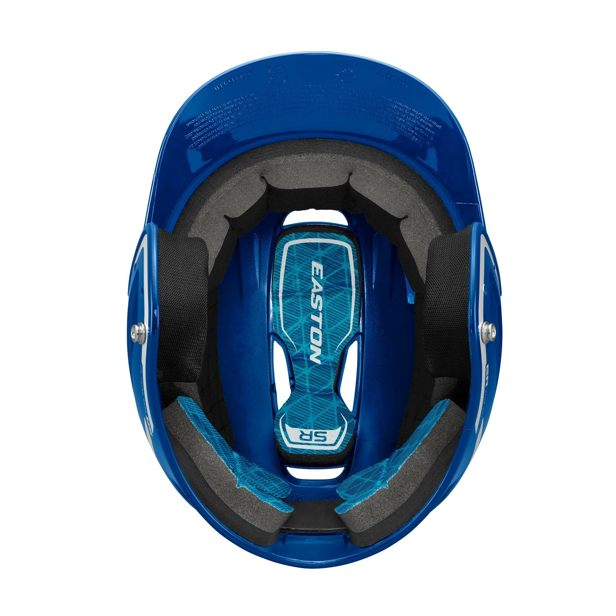 Easton Z5 2.0 High Gloss Two-Tone Batting Helmet - Royal Silver - Image 3