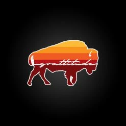 Warstic WAR BUFFALO GRATTITUDE STICKER