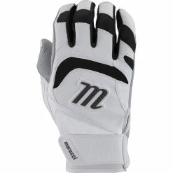 Marucci Youth Signature Baseball Batting Gloves White/Black