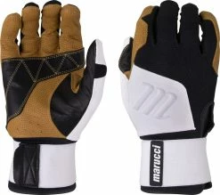 Marucci Adult Blacksmith Full Wrap Batting Gloves Black/White