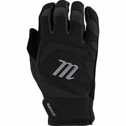 Marucci Youth Signature Baseball Batting Gloves Black/Black