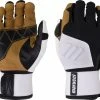 Marucci Youth Blacksmith Full Wrap Batting Gloves Black/White
