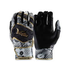 Victus The Nox Adult Batting Gloves-Black And Gold