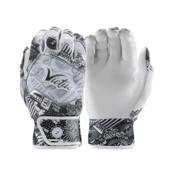 Victus The Nox Adult Batting Gloves-White And Silver
