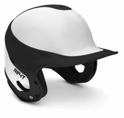 Rip-It Baseball Fit Batting Helmets - White Black